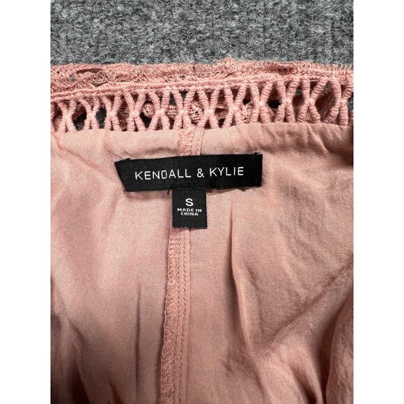 Kendall & Kylie Lace Romper In Blush Pink Size S - Picture 2 of 6